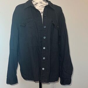 Button-Front Black Lola River Shirt